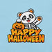Happy Halloween T-Shirt - Cute Skeleton Panda and Pumpkin Graphic Tee