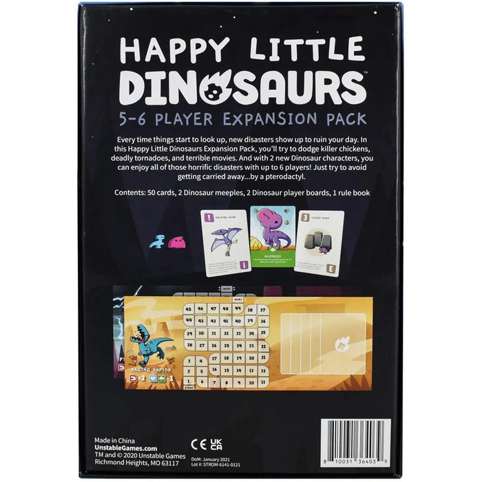 Happy Little Dinosaurs Card Game 5-6 Player Expansion Pack - Unstable Games