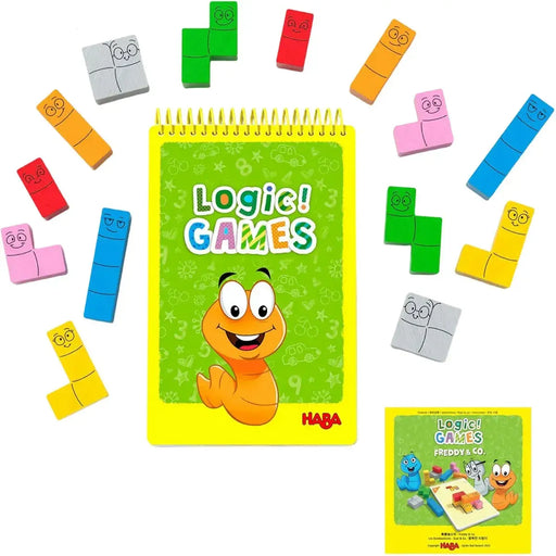 Happy Worms - Brain Teasing Stacking Puzzle Game for Children (1 Player, Ages 5+) - HABA - Logic! GAMES Series