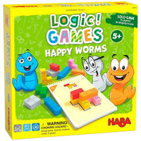 Happy Worms - Brain Teasing Stacking Puzzle Game for Children (1 Player, Ages 5+) - HABA - Logic! GAMES Series