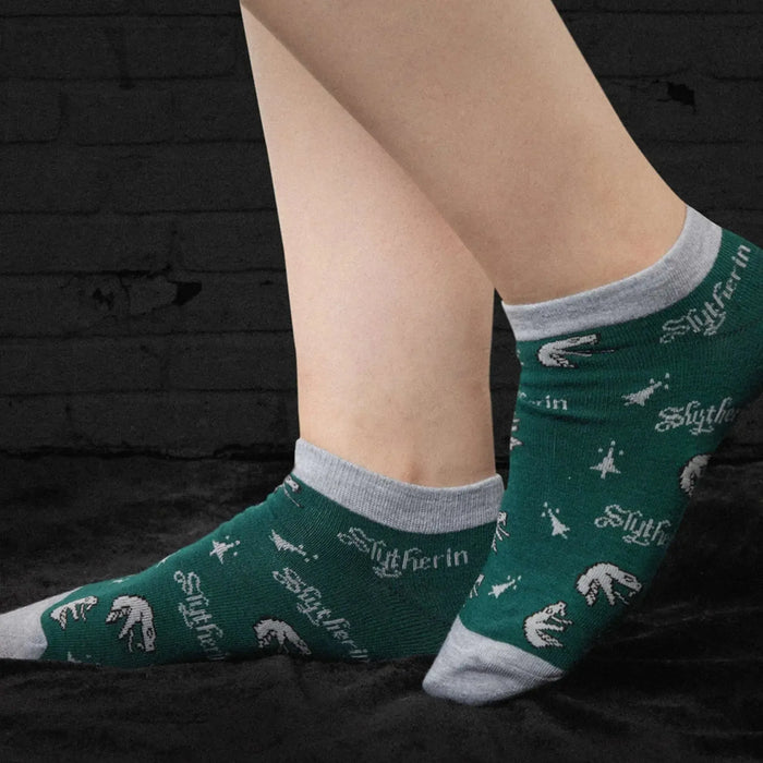 Harry Potter - Adult-Size Slytherin Unisex Ankle Socks (3 Pairs) - Cinereplicas
