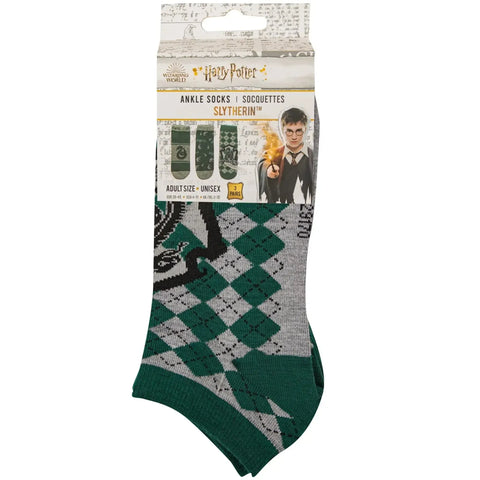 Harry Potter - Adult-Size Slytherin Unisex Ankle Socks (3 Pairs) - Cinereplicas - Image 11