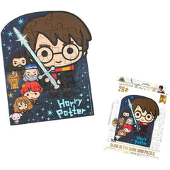 Harry Potter - Chibi Characters Mini Jigsaw Puzzle (28 Pieces, Glow in the Dark) - Paper House Products - Playhouse Series