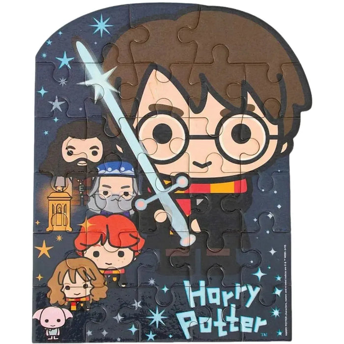 Harry Potter - Chibi Characters Mini Jigsaw Puzzle (28 Pieces, Glow in the Dark) - Paper House Products - Playhouse Series