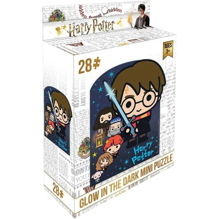 Harry Potter - Chibi Characters Mini Jigsaw Puzzle (28 Pieces, Glow in the Dark) - Paper House Products - Playhouse Series