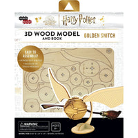Harry Potter - Golden Snitch Book & 3D Model Kit (Wood) - Insights Editions - IncrediBuilds Series - (2023)