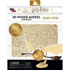 Harry Potter - Golden Snitch Book & 3D Model Kit (Wood) - Insights Editions - IncrediBuilds Series - (2023)