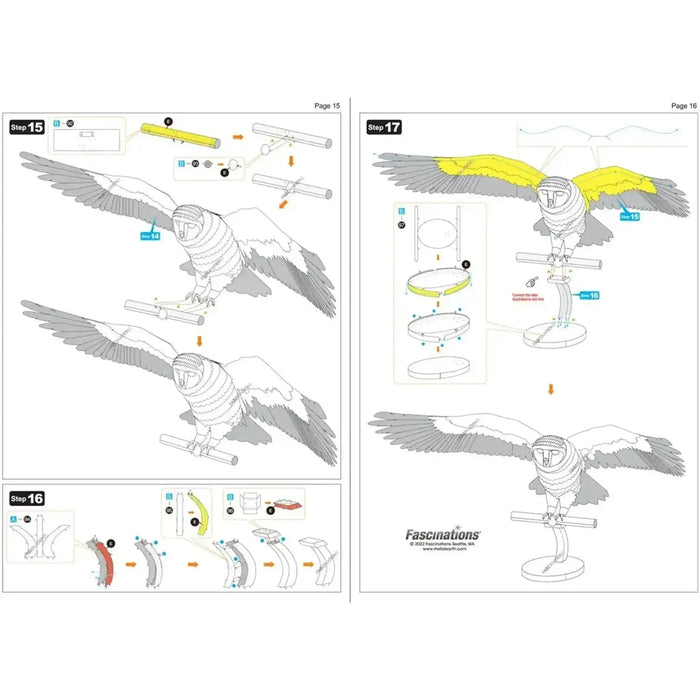 Harry Potter - Hedwig Figure Model Kit (Steel, Challenging Difficulty) - Fascinations - Metal Earth Premium Series