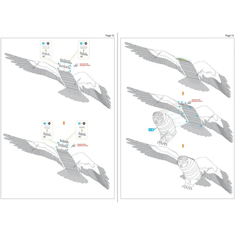 Harry Potter - Hedwig Figure Model Kit (Steel, Challenging Difficulty) - Fascinations - Metal Earth Premium Series