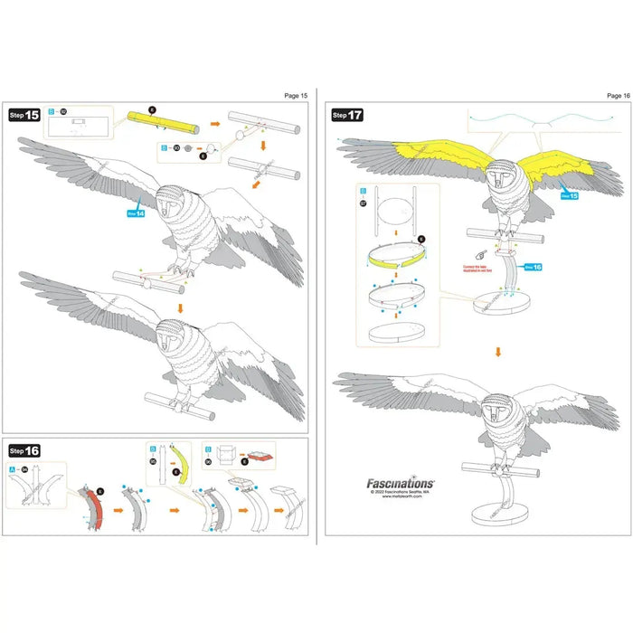 Harry Potter - Hedwig Figure Model Kit (Steel, Challenging Difficulty) - Fascinations - Metal Earth Premium Series