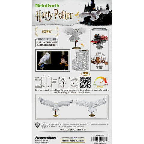 Harry Potter - Hedwig Figure Model Kit (Steel, Challenging Difficulty) - Fascinations - Metal Earth Premium Series - Image 3