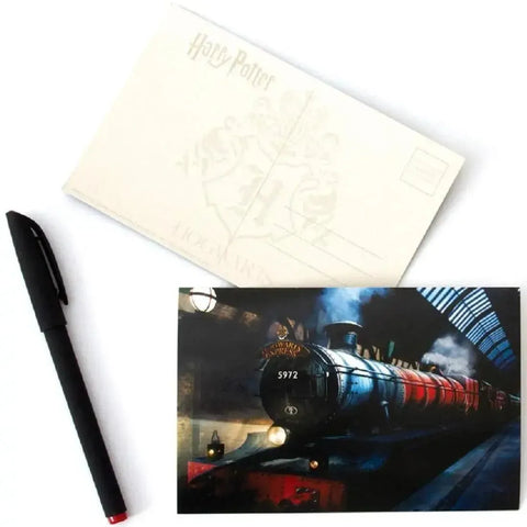 Harry Potter - Hogwarts 30-Piece Stationary Gift Set - (Letters, Envelopes, Postcards, Address Book, Pen, Eraser, Notepad) - Paper House Products - Playhouse Series