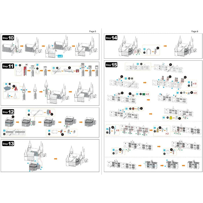 Harry Potter - Hogwarts Castle in Snow Figure Model Kit (Steel, Challenging Difficulty) - Fascinations - Metal Earth Premium Series