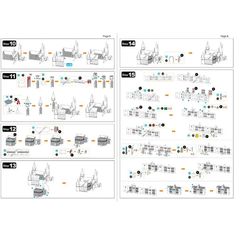 Harry Potter - Hogwarts Castle in Snow Figure Model Kit (Steel, Challenging Difficulty) - Fascinations - Metal Earth Premium Series