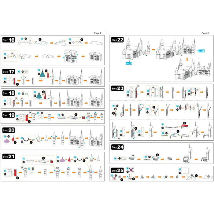 Harry Potter - Hogwarts Castle in Snow Figure Model Kit (Steel, Challenging Difficulty) - Fascinations - Metal Earth Premium Series