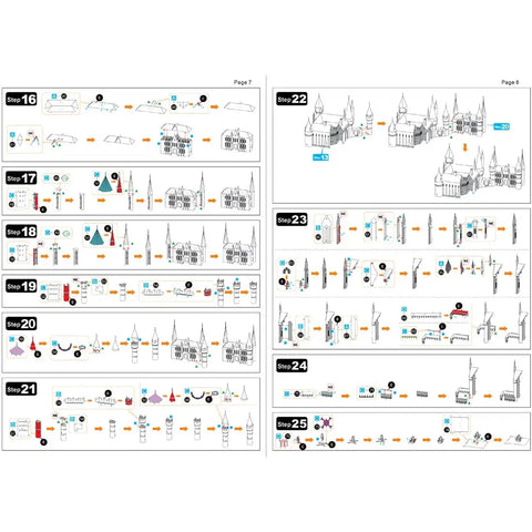 Harry Potter - Hogwarts Castle in Snow Figure Model Kit (Steel, Challenging Difficulty) - Fascinations - Metal Earth Premium Series