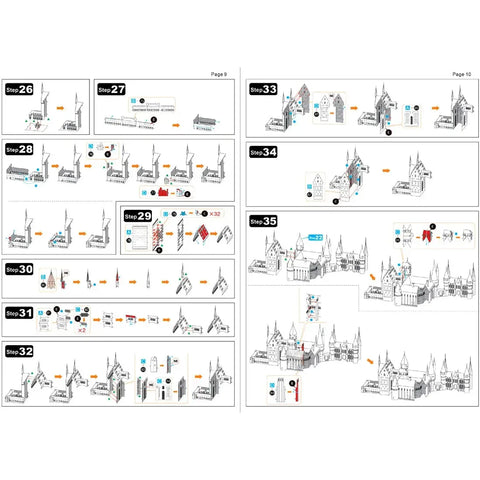 Harry Potter - Hogwarts Castle in Snow Figure Model Kit (Steel, Challenging Difficulty) - Fascinations - Metal Earth Premium Series