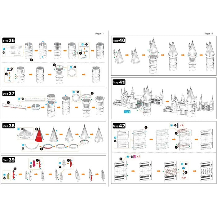 Harry Potter - Hogwarts Castle in Snow Figure Model Kit (Steel, Challenging Difficulty) - Fascinations - Metal Earth Premium Series