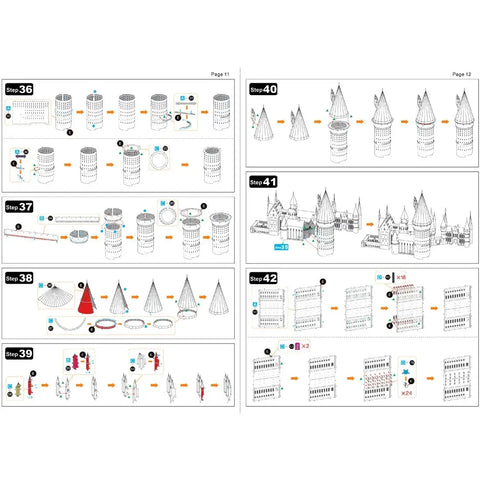 Harry Potter - Hogwarts Castle in Snow Figure Model Kit (Steel, Challenging Difficulty) - Fascinations - Metal Earth Premium Series