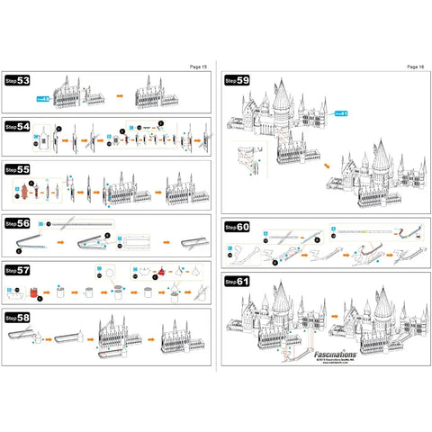 Harry Potter - Hogwarts Castle in Snow Figure Model Kit (Steel, Challenging Difficulty) - Fascinations - Metal Earth Premium Series