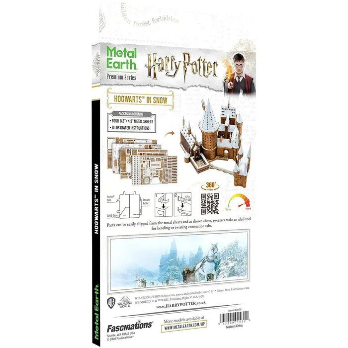 Harry Potter - Hogwarts Castle in Snow Figure Model Kit (Steel, Challenging Difficulty) - Fascinations - Metal Earth Premium Series