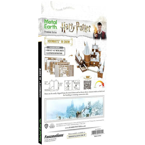 Harry Potter - Hogwarts Castle in Snow Figure Model Kit (Steel, Challenging Difficulty) - Fascinations - Metal Earth Premium Series
