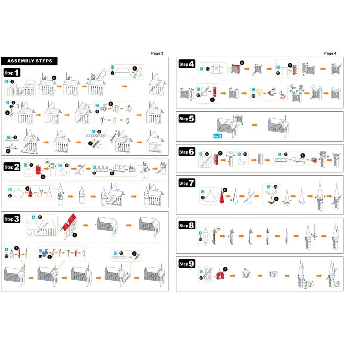 Harry Potter - Hogwarts Castle in Snow Figure Model Kit (Steel, Challenging Difficulty) - Fascinations - Metal Earth Premium Series