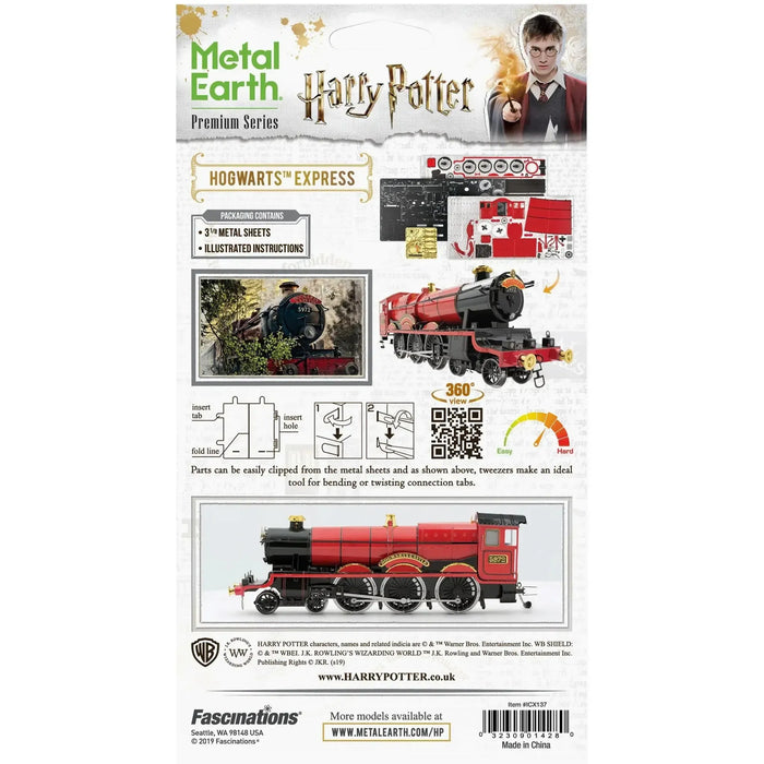 Harry Potter - Hogwarts Express 3D Train Model Kit (Steel, Moderate Difficulty) - Fascinations - Metal Earth Iconx Premium Series - (2019)