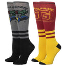 Harry Potter - Hogwarts & Gryffindor Knee High Socks (2 Pairs) - Bioworld