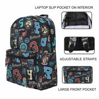 Harry Potter - Hogwarts Houses Laptop Backpack (All Over Print) - Bioworld