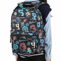 Harry Potter - Hogwarts Houses Laptop Backpack (All Over Print) - Bioworld