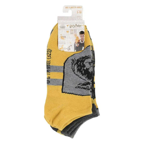 Harry Potter - Hufflepuff House Ankle Socks (5 Pairs) - Bioworld
