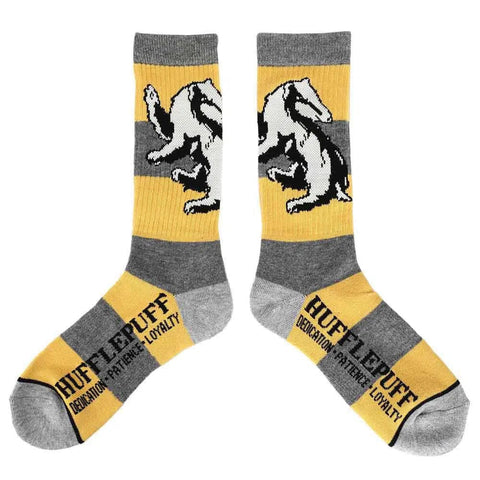 Harry Potter - Hufflepuff Rugby Stripe Crew Socks - Bioworld