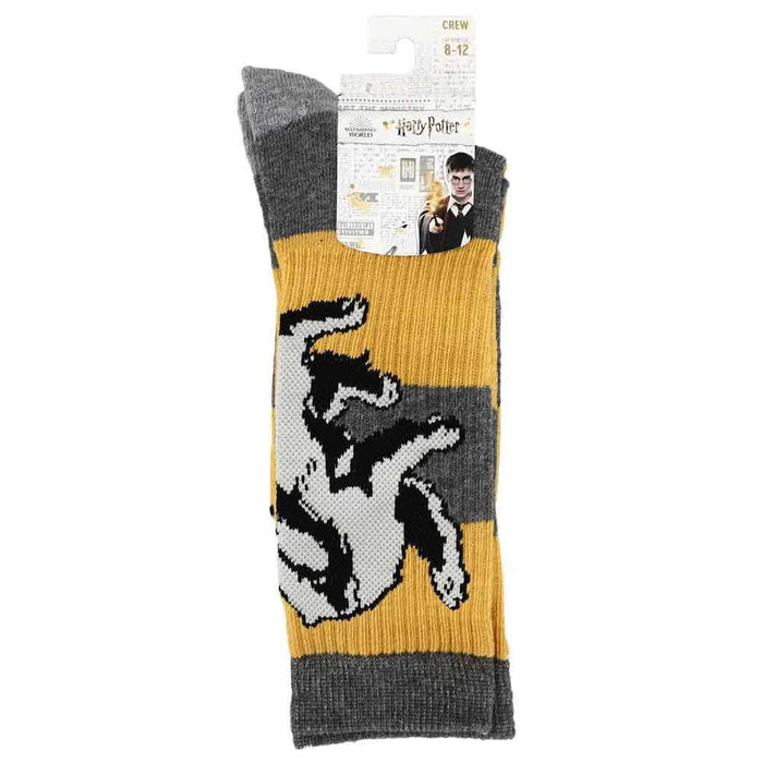 Harry Potter - Hufflepuff Rugby Stripe Crew Socks - Bioworld