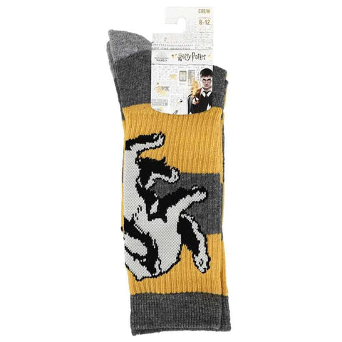 Harry Potter - Hufflepuff Rugby Stripe Crew Socks - Bioworld