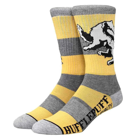 Harry Potter - Hufflepuff Rugby Stripe Crew Socks - Bioworld
