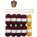 Harry Potter - Knitting Magic Gift Set: Gryffindor Scarf Kit - Insight Editions