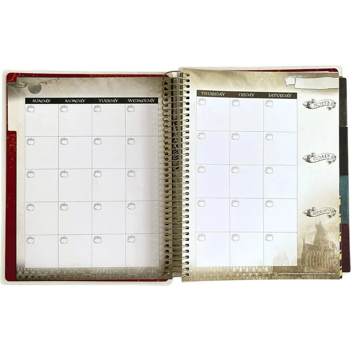 Harry Potter - Marauder's Map Spiral Bound 12-Month Planner (9.5", Undated) - Paper House Products