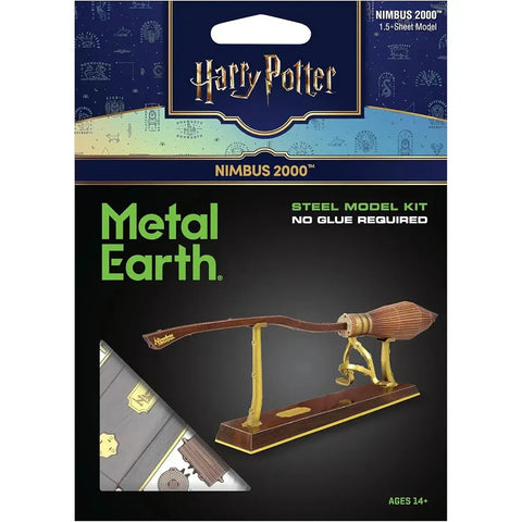 Harry Potter - Nimbus 2000 Figure Model Kit (Steel, Moderate Difficulty) - Fascinations - Metal Earth Series