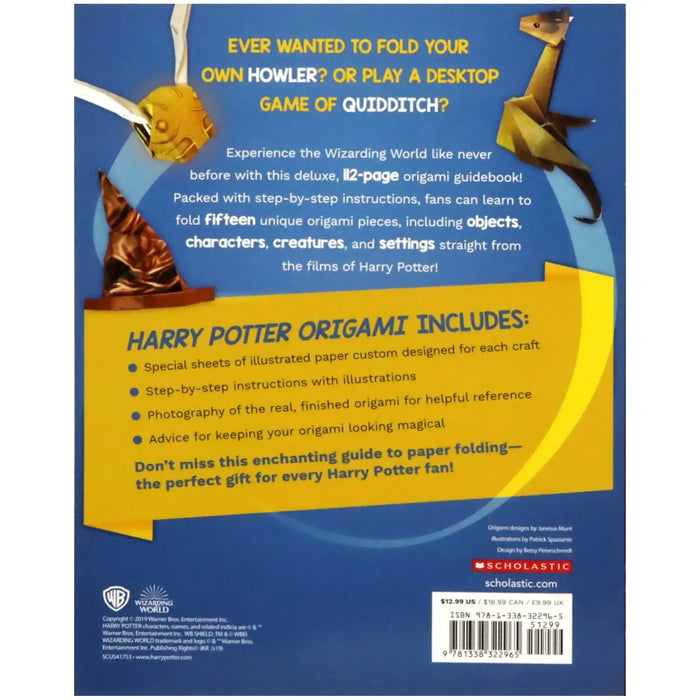 Harry Potter Origami Volume 1 - 15 Foldable Crafts Guide Book (112 Pages, Illustrated) - Scholastic