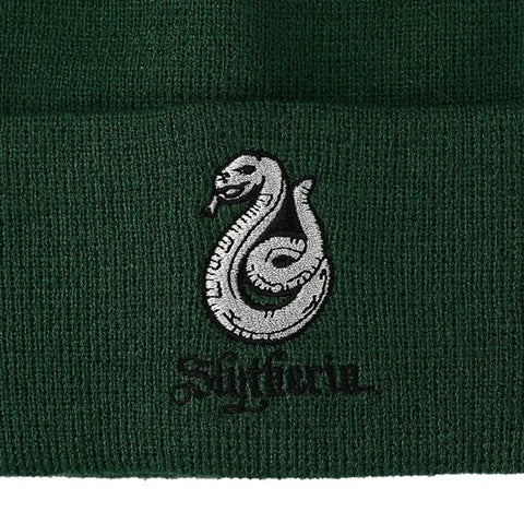 Harry Potter - Slytherin Serpent Green Cuffed Knitted Beanie Hat - Bioworld - Image 2