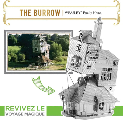 Harry Potter - The Burrow 3D Metal Model Kit - Fascinations - Metal Earth Series