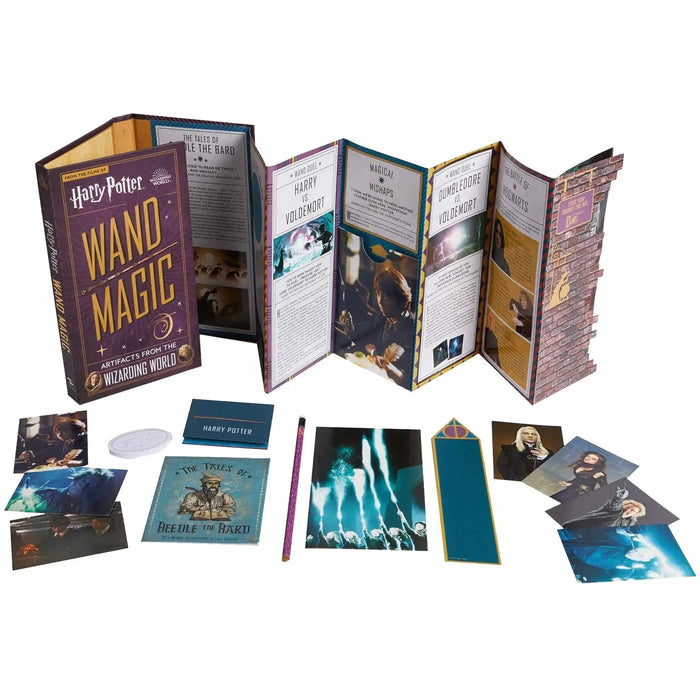 Harry Potter: Wand Magic: Artifacts from the Wizarding World Hardcover Book & Collectibles Set (Bookmark, Patch, Pencil, Stickers) - Insight Editions - (2021)