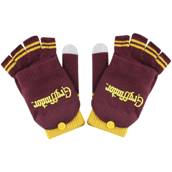 Harry Potter [Wizarding World] - Gryffindor Fingerless Gloves (Maroon) - Cinereplicas