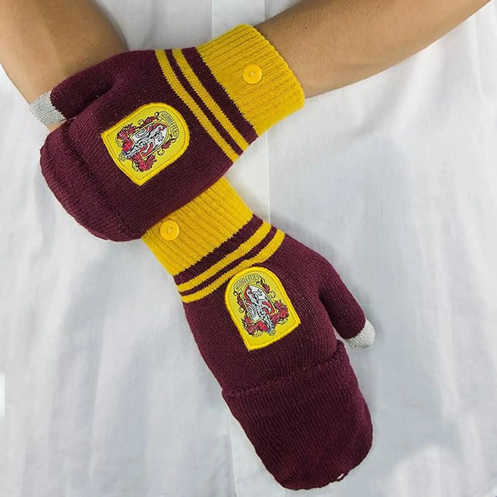 Harry Potter [Wizarding World] - Gryffindor Fingerless Gloves (Maroon) - Cinereplicas