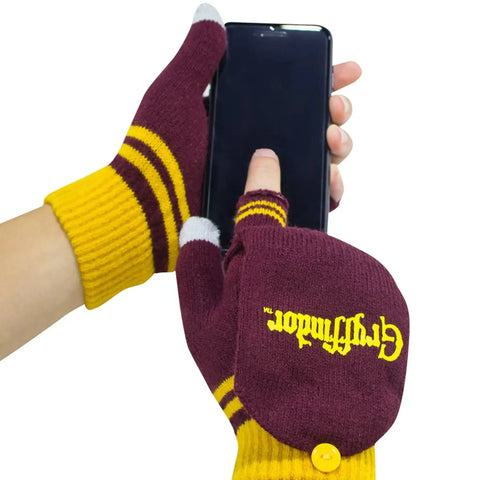 Harry Potter [Wizarding World] - Gryffindor Fingerless Gloves (Maroon) - Cinereplicas - Image 6