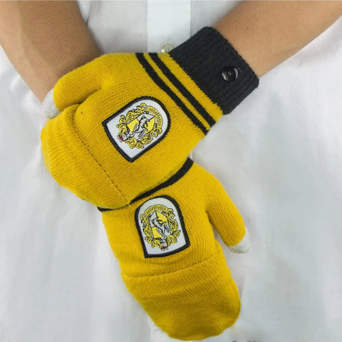 Harry Potter [Wizarding World] - Hufflepuff Fingerless Gloves - Cinereplicas - Image 4