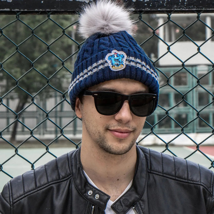 Harry Potter [Wizarding World] - Ravenclaw Pom-Pom Beanie Hat (Embroidered) - Cinereplicas