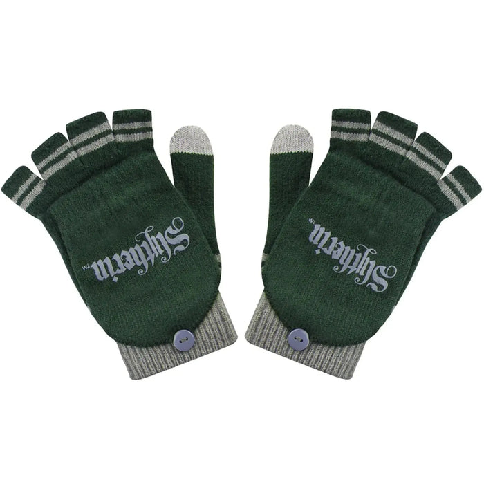 Harry Potter [Wizarding World] - Slytherin Fingerless Gloves (Green) - Cinereplicas