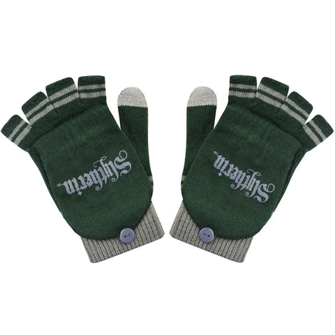 Harry Potter [Wizarding World] - Slytherin Fingerless Gloves (Green) - Cinereplicas - Image 2